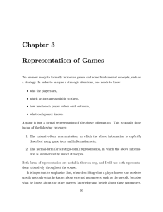 Chapter  3 Representation  of  Games