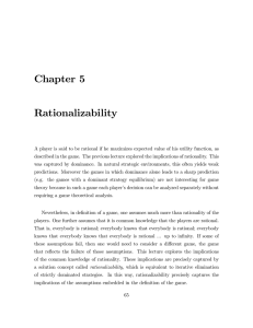 Chapter  5 Rationalizability