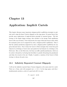 Chapter  13 Application:  Implicit  Cartels