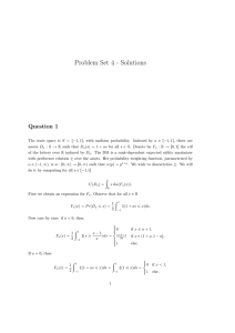 Problem Set 4 - Solutions Question 1