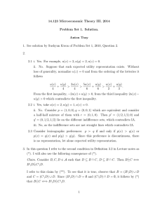 14.123 Microeconomic Theory III. 2014 Problem Set 1. Solution. Anton Tsoy