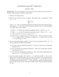 14.123 Microeconomics III— Problem Set 3 Muhamet Yildiz Instructions.