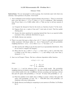 14.123 Microeconomics III— Problem Set 4 Muhamet Yildiz Instructions.