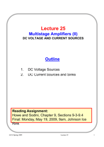 Lecture Multistage Outline