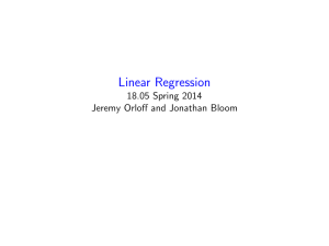 Regression Linear Spring 2014 18.05