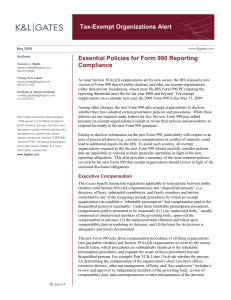 Tax-Exempt Organizations Alert Essential Policies for Form 990 Reporting Compliance