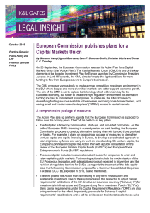 European Commission publishes plans for a Capital Markets Union