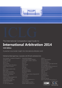 ICLG International Arbitration 2014 The International Comparative Legal Guide to: 11th Edition