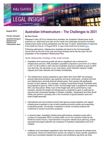 Australian Infrastructure – The Challenges to 2031