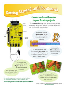 Getting Starte d with PicoBoards Connect real-world sensors to your Scratch projects