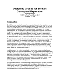 Designing Groups for Scratch: Conceptual Exploration Introduction