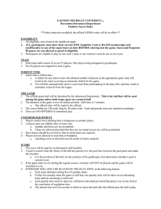 EASTERN MICHIGAN UNIVERSITY Recreation/Intramural Department Outdoor Soccer Rules ELIGIBILITY