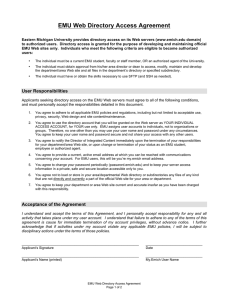 EMU Web Directory Access Agreement