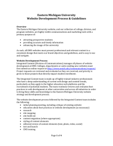 Eastern Michigan University Website Development Process &amp; Guidelines