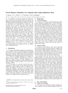 Forest biomass estimation over regional scales using multisource data A. Baccini,