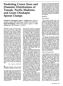 Predicting Crown Sizes and and Giant  Chinkapin Sprout Clumps