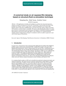 A numerical study on air squeeze-film damping