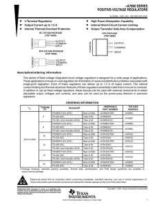 µ A7800 SERIES POSITIVE-VOLTAGE REGULATORS D