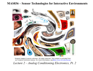MAS836 – Sensor Technologies for Interactive Environments
