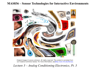 MAS836 – Sensor Technologies for Interactive Environments