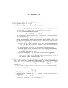 14.75: PROBLEM SET 3 (1) Use votingData.dta for the following.