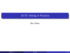 Voting in Practice 14.75: Olken Ben