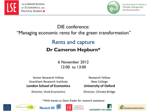 Rents and capture DIE conference: “Managing economic rents for the green transformation”
