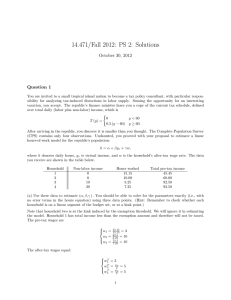 14.471/Fall 2012:  PS 2:  Solutions October 30, 2012 Question