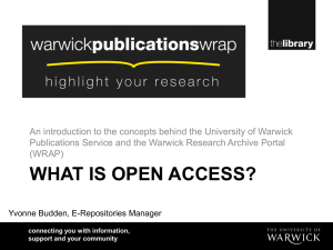 An introduction to the concepts behind the University of Warwick