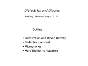 Dielectrics and Dipoles