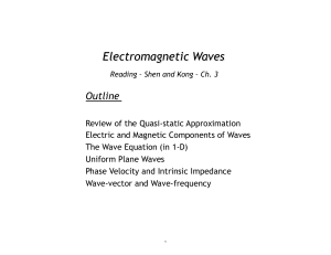 Electromagnetic Waves  Outline