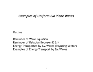 Examples of Uniform EM Plane Waves