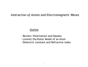 Interaction of Atoms and Electromagnetic Waves