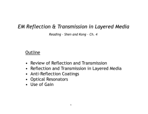 EM Reflection &amp; Transmission in Layered Media