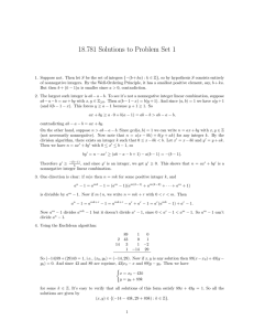 18.781 Solutions to Problem Set 1