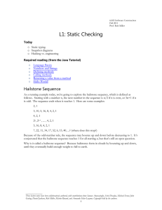 L1: Static Checking
