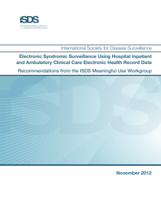 Electronic Syndromic Surveillance Using Hospital Inpatient International Society for Disease Surveillance