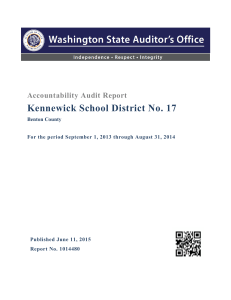 Kennewick School District No. 17 Accountability Audit Report  Benton County