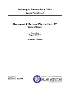 Kennewick School District No. 17  Washington State Auditor’s Office Benton County