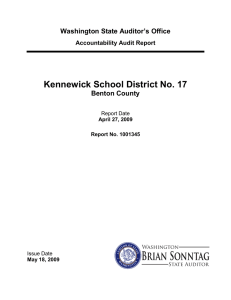 Kennewick School District No. 17 Washington State Auditor’s Office Benton County