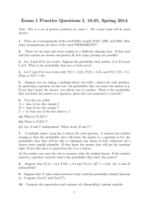 Exam  1  Practice  Questions  I, ...