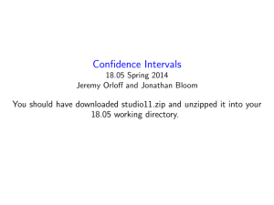 Intervals Conﬁdence should have downloaded studio11.zip and unzipped it into your You