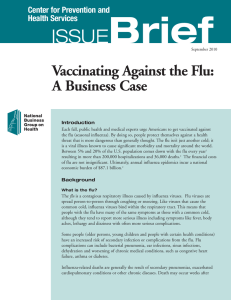 Brief ISSUE Vaccinating Against the Flu: A Business Case