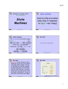 State Machines step by step processes (may step in response