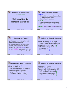 Introduction to Random Variables