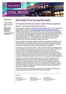 Safe Harbor 2.0 is Coming (this week) ,