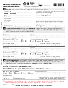 *6101* 1 Express Scripts Pharmacy HOME DELIVERY FORM