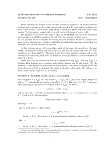 18.782 Introduction to Arithmetic Geometry Fall 2013 Problem Set #5 Due: 10/22/2013