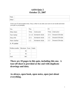 6.034 Quiz 2 October 23, 2007