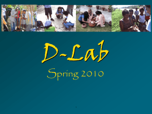D-Lab Spring 2010 1